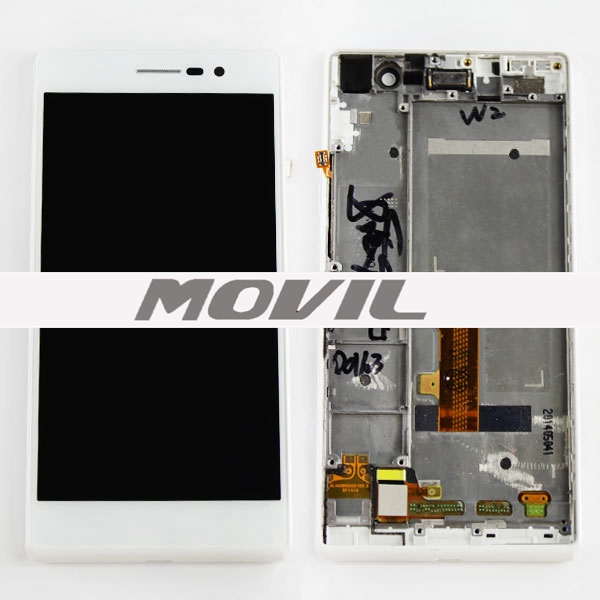 LCD Huawei Ascend P7 with touch and frame White Alta calidad Pantalla para Huawei Ascend P7 con táctil y enmarcar blanco-0